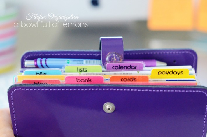 My Filofax Organization... | A Bowl Full of Lemons