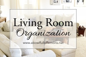 Home Organizing Challenge Week 6: The Living Room | A Bowl Full of Lemons