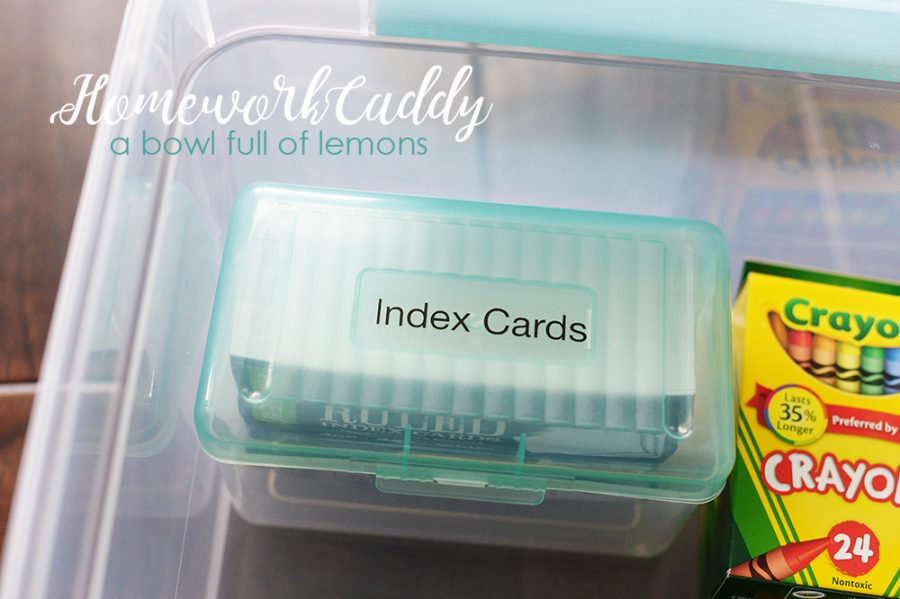 Create a Homework Caddy | A Bowl Full of Lemons